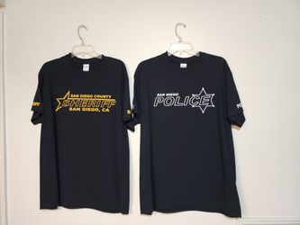 Police City Law Enforcement Short Sleeves Shirt Size Large & Deputy Sheriff Law Enforcement County Short Sleeve Shirt Size Large