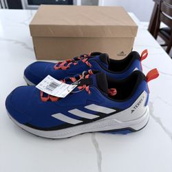 Adidas Terrex Anylander Hiking Shoes Men's Size 10 Lucid Blue Grey Black Orange