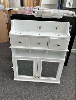 Assembled New 24''W x 28''H White Medicine Cabinet with HD Mirrors Over Sink Bathroom Wall Cabinet