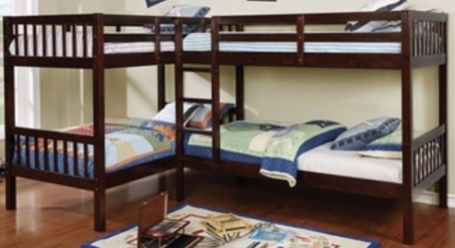 4 Bunk Beds Connected 