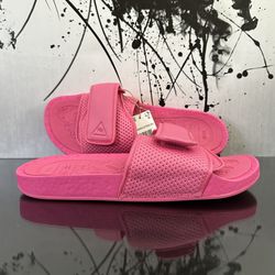 Adidas Boost x Pharrell Slides Pink Mens Size 13 FV7289 Chancletas HU