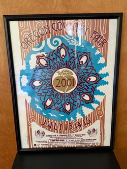Vintage Poster- Wall Art- Oregon Country Fair-  Framed