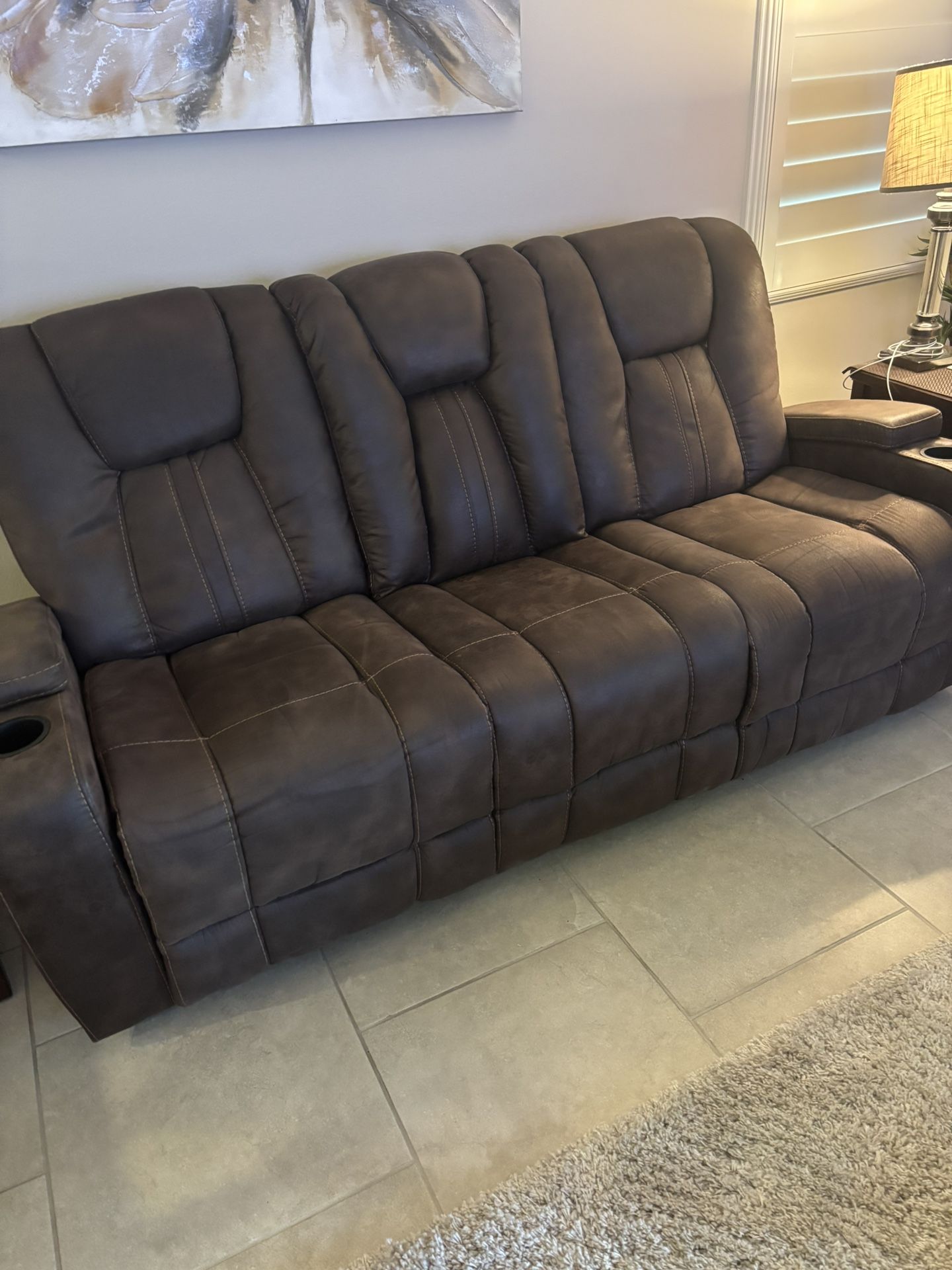 Brown Reclining Couch