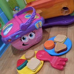 Leapfrog shapes and sharing picnic basket