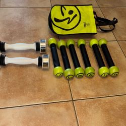 Zumba Bundle Of Toning Weights For A Total Of 8 Weights 