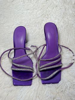 Zara Purple Studded Sandals Sz 7.5