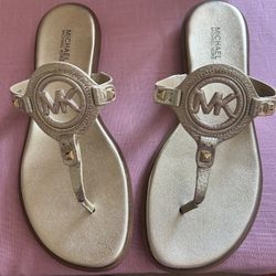 Woman Sandles Gold Michael Kors 
