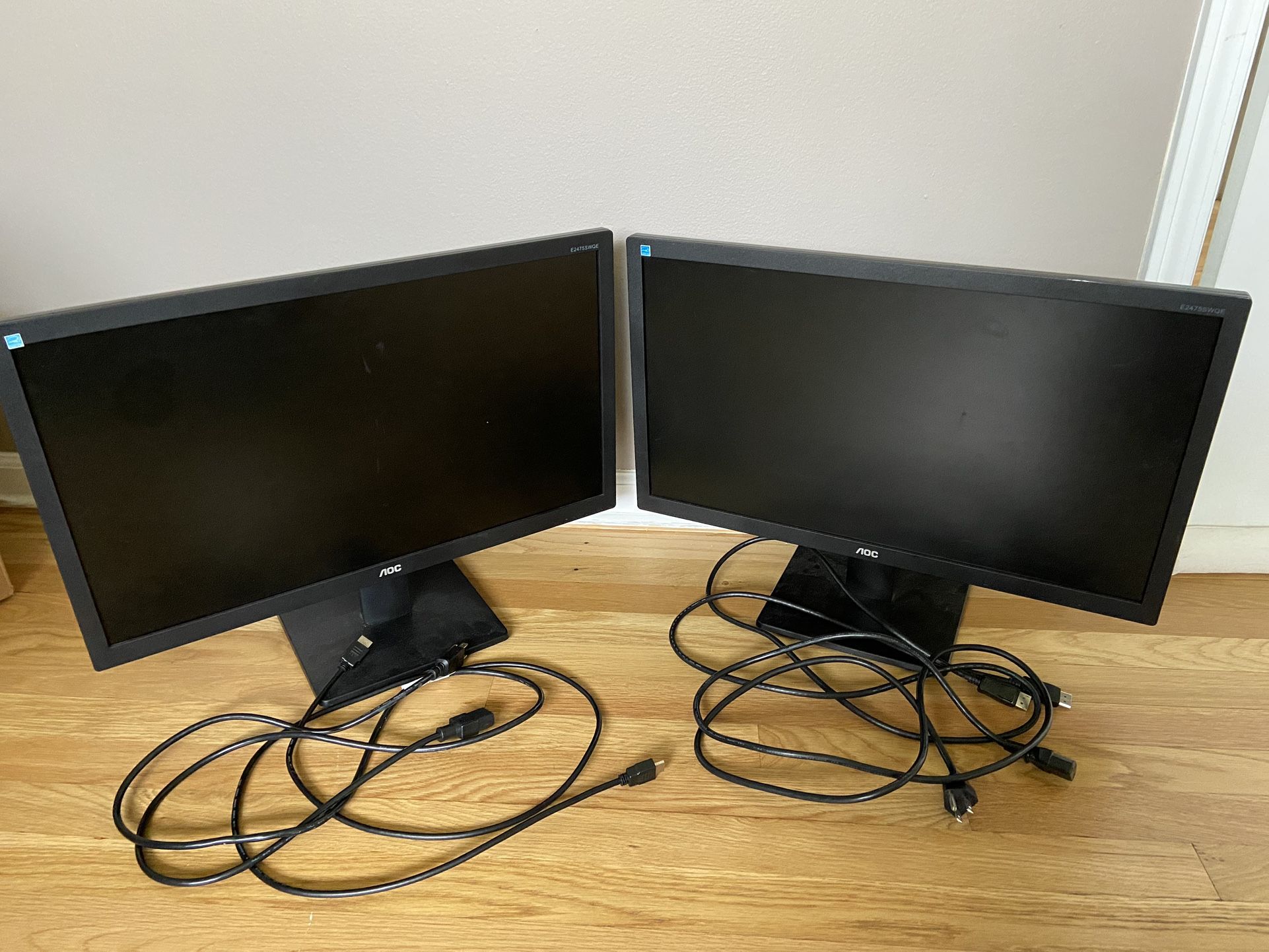 Two 24” AOC Monitors