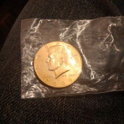 Golden Kennedy Half Dollar , Dated 2000