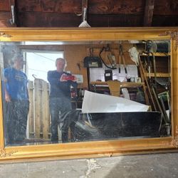 Elegant Rococo Gold Wood Framed Mirror