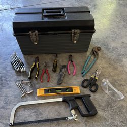 Tool Box & Various Tools As Pictured