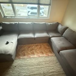 Heather Gray Sectional Couch