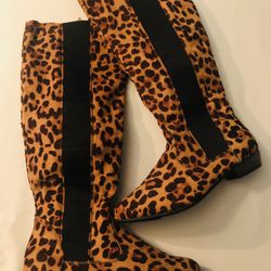 NEW LEOPARD RIDING BOOTS