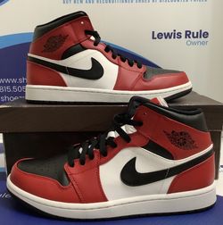 Size 10M|Like New Air Jordan 1 Mid Chicago Black Toe Men’s Size 10