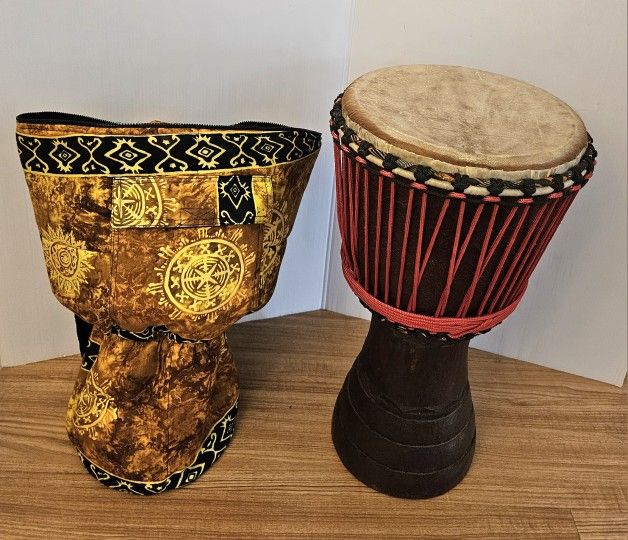 Djembe Drum 12" x 24" with carrying bag