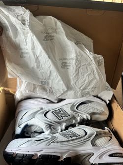 New Balance 530 White Silver Sneakers Size 10