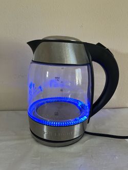 CHEFMAN Stainless Steel Electric Glass KETTLE  1.8-Liter💧