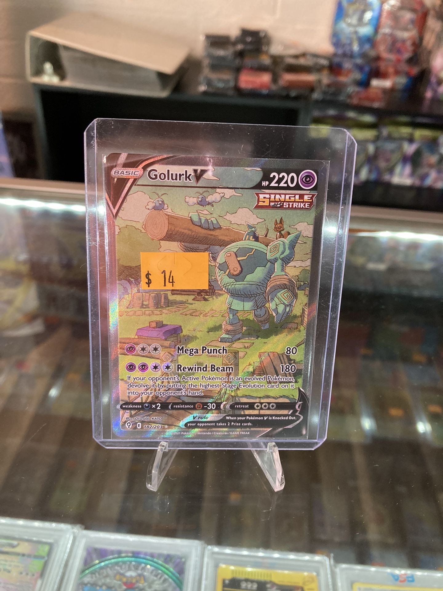 Pokemon Golurk V Alternate Art Evolving Skies