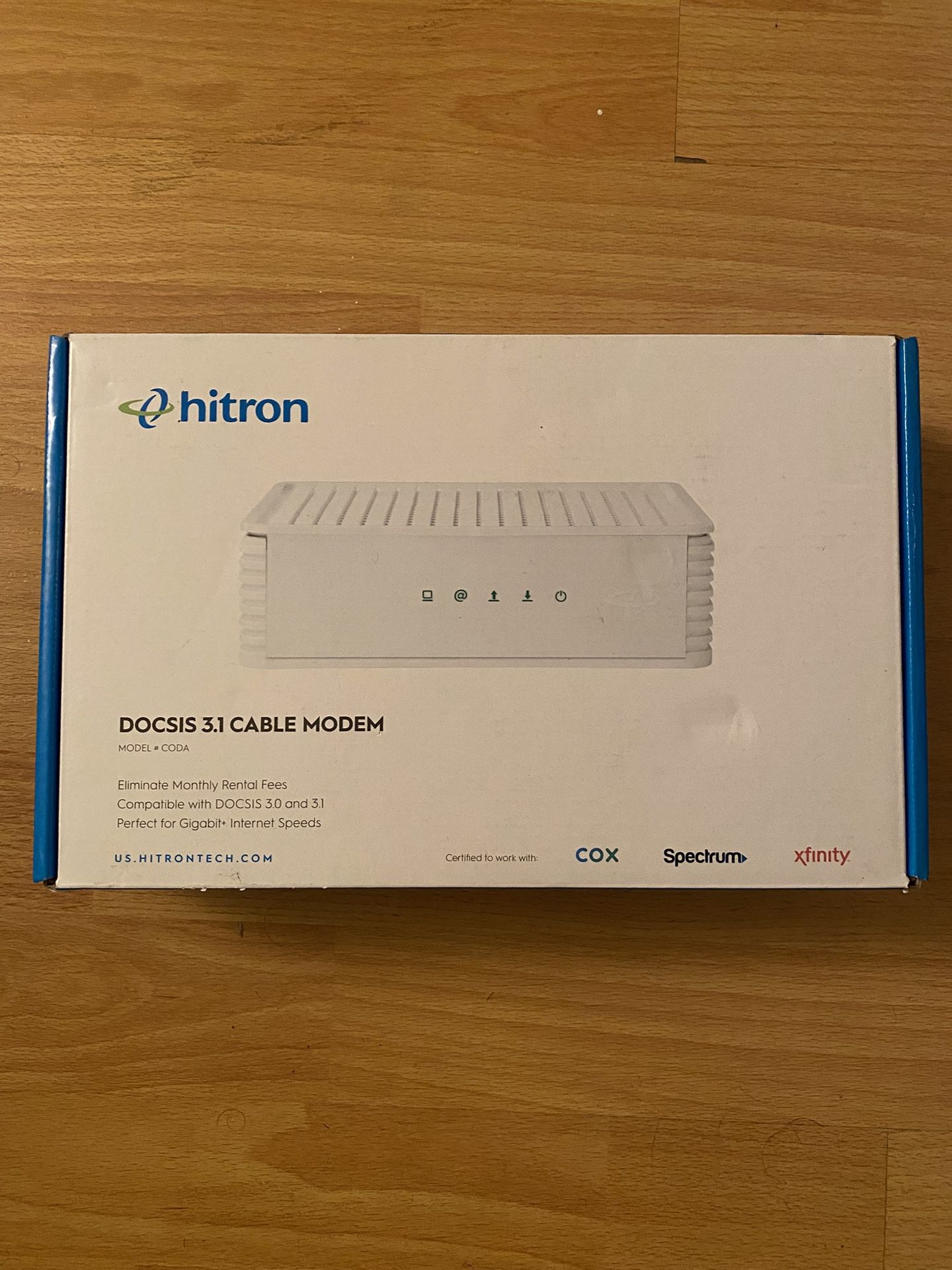 Hitron CODA DOCSIS 3.1 Modem | 1 Gbps Max Internet Speeds | Certified with Comcast Xfinity, Charter Spectrum, Cox & More | 10x Faster Than DOCSIS 3.0