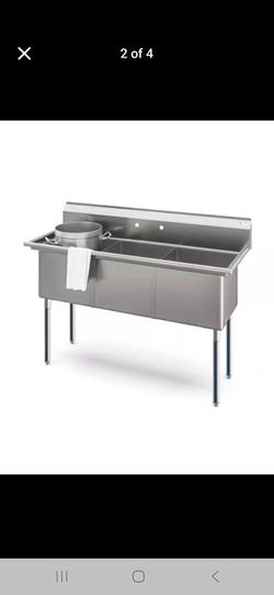 KoolMore KM-SC181814-N3 Three Compartment Commercial Sink