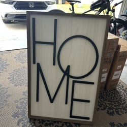 Large HOME farmhouse Wood Wall Sign 