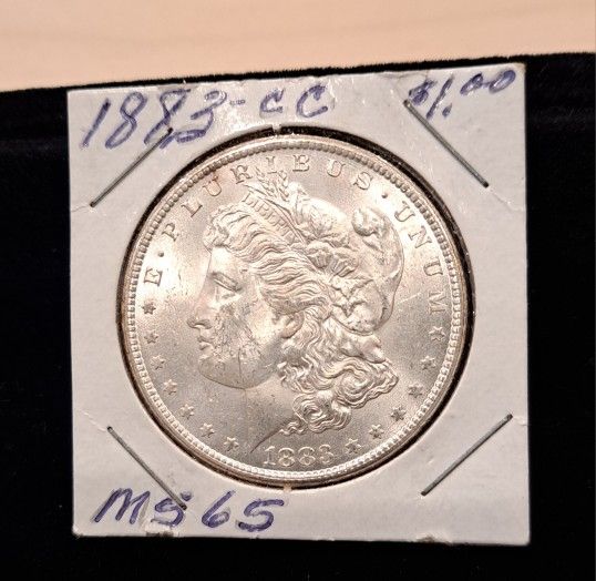 SUPER NICE 1883-CC CARSON CITY MORGAN SILVER DOLLAR** SOLID UNC**FLASHY WHITE!!