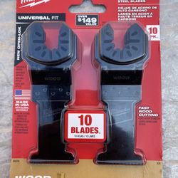 Milwaukee  Steel Blade Wood 10 PCs 