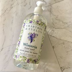 Crabtree & Evelyn Wisteria Hand Wash Soap - 16.9 oz. Full Size 