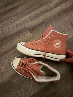 pink platform converse