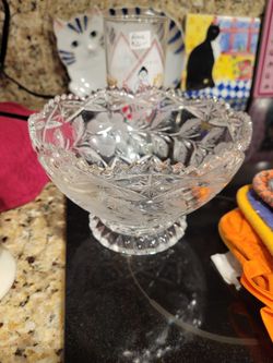 Etched Glass Bowl