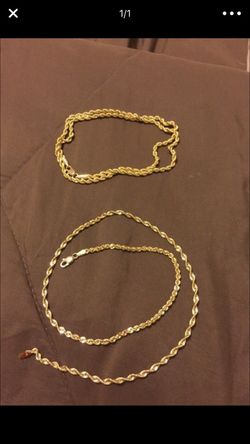 2 rope chain 14k ........ 3 mmmmm