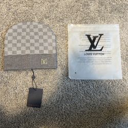 Louis Vutton Monogram Grey Beanie