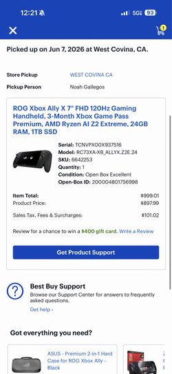 Rog Xbox Ally X 1TB