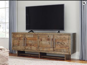 Extra large Entertainment Center Rustic Solid Wood NEW