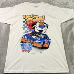 Vintage Nascar Terry Labonte T Shirt Tony The Tiger Kelloggs L 90s 1997 