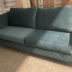 Brand New Velvet Modern Teal Green Sofa(FREE DELIVERY)