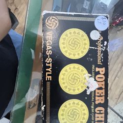 Gold  Plastic Poker Chips 