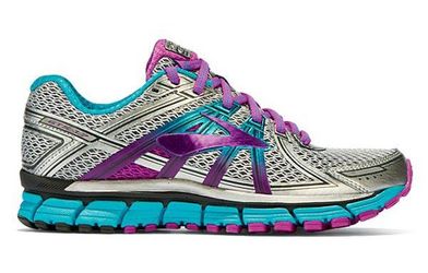 Wmns Brooks Adrenaline GTS 17 Running Shoes Silver/Purple/Teal Size 8.5
