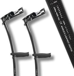 INDESmed 100% Carbon Fiber Forearm Crutches