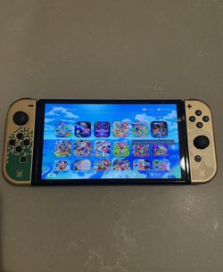 Nintendo Switch OLED Zelda TOTK Special Edition With Games Included 