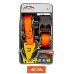 CargoSmart E-Track Retractable Ratchet Strap 1-1/2 in x 6 ft 2-Pack, 1500 lb, Trailer, NEW
