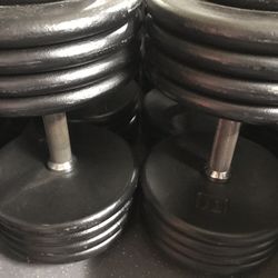 Ivanko Pro Steel Dumbbells 70 LB PAIR