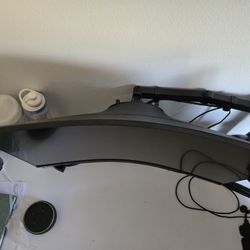 2 Monitors With Dual Monitor Arm