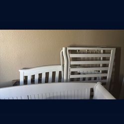 Crib With Attached Changing Table 