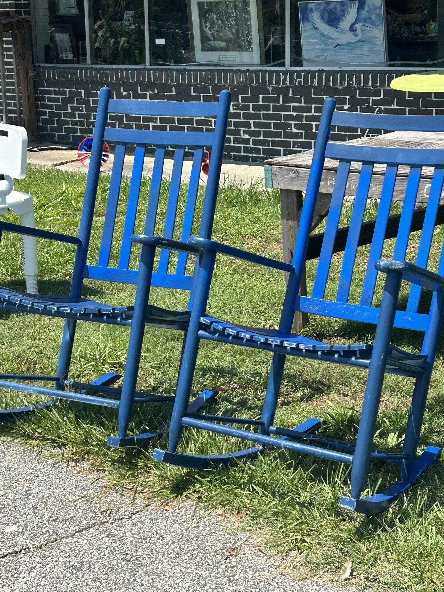 Set up two porch rockers