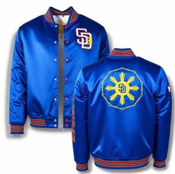 San Diego Padres Filipino Heritage Satin Bomber Jacket
