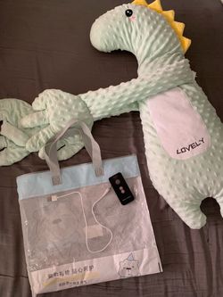 Dinosaur Plush Body Pillow with Remote Baby