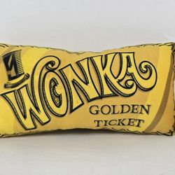 Willy Wonka & the Chocolate Factory Golden Ticket Stuffed Soft Plush 9"