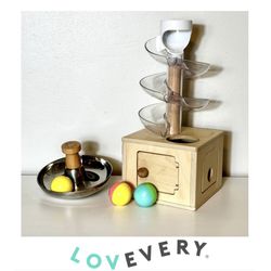 LOVEVERY Stainless Steel Tip and Turn + Slide & Seek Ball Run Bundle