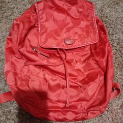Coach Orange Backpack 